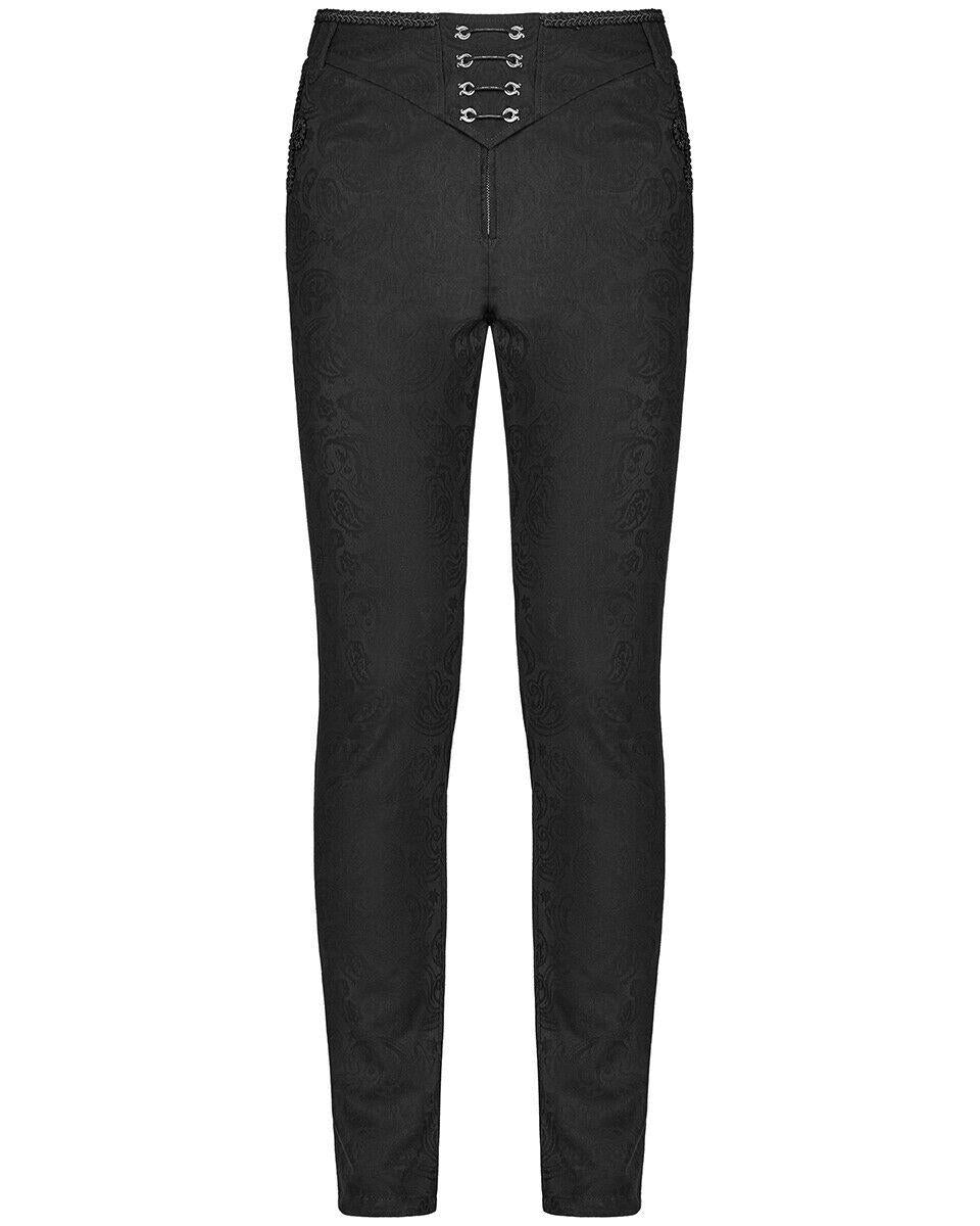 WK-385 Mens Gothic Steampunk Pants - Black