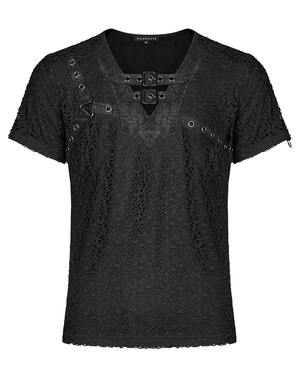 WT-704 Mens Apocalyptic Punk Mesh Tee