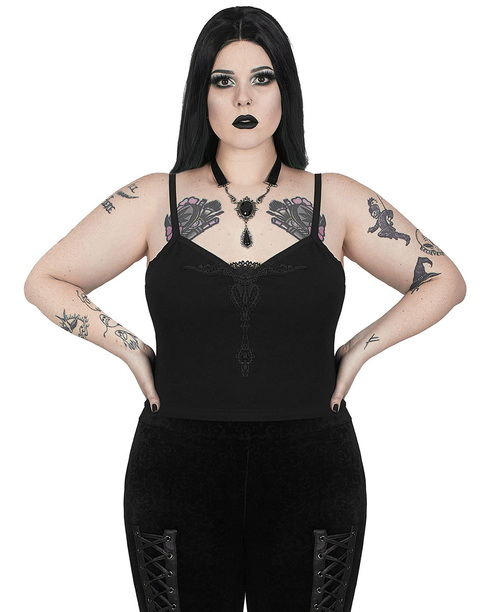 DT-679 Plus Size Camisole Top - Black