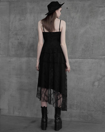 OPQ-721 Daily Life Asymmetric Lace Bohemian Gothic Dress