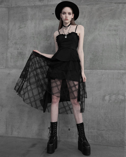 OPQ-721 Daily Life Asymmetric Lace Bohemian Gothic Dress