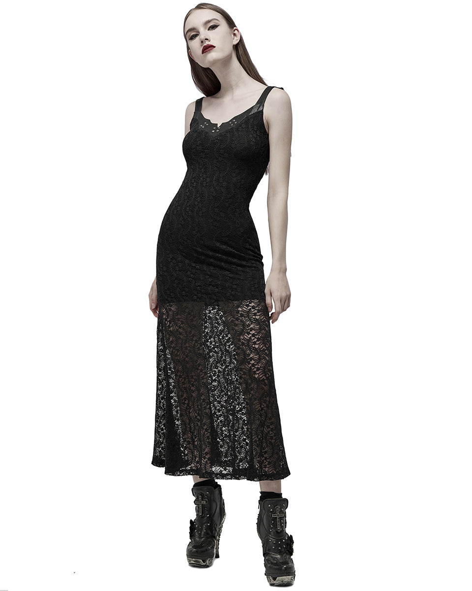 WQ-546 Lavinia Gothic Lace Maxi Dress