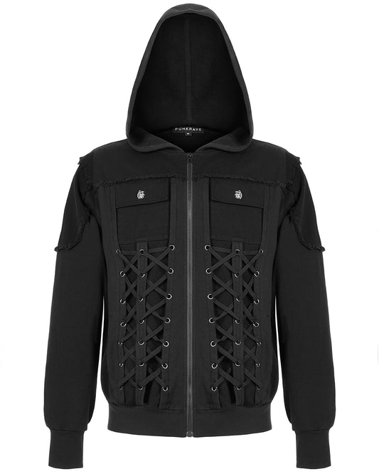 WY-1346 Degeneration Mens Hooded Apocalyptic Punk Jacket