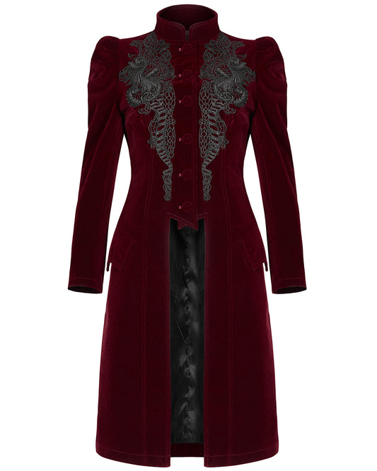 WY-1306 Womens Vespertine Mid-Length Coat - Red