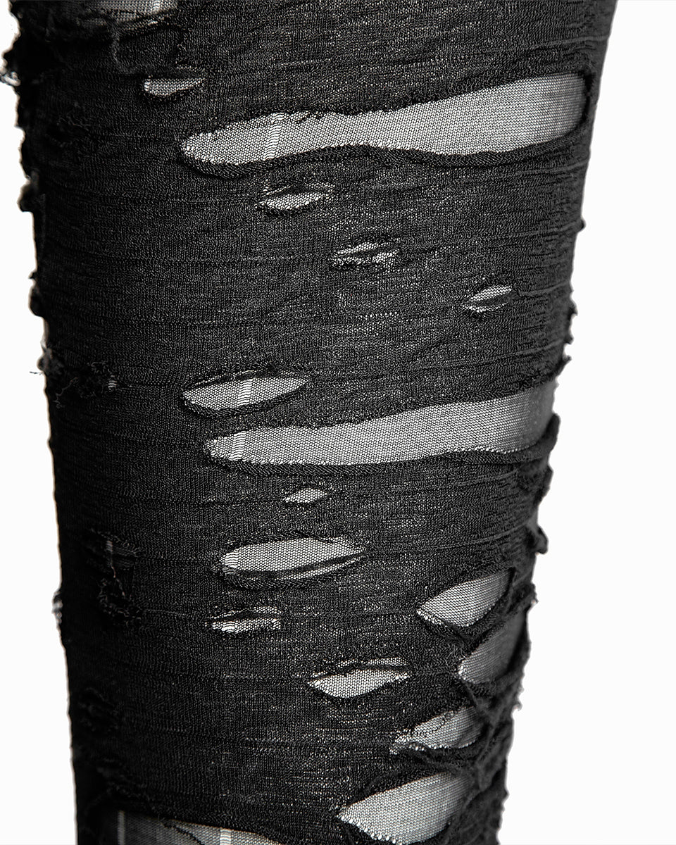 Corrosion Womens Shredded Dieselpunk Leggings - Black